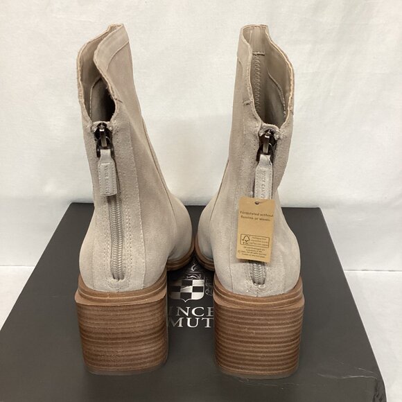 Sz.9W Vince Camuto Water-Repellent Suede Mid-Shaft Boots -Kortimy Almond - Picture 5 of 14